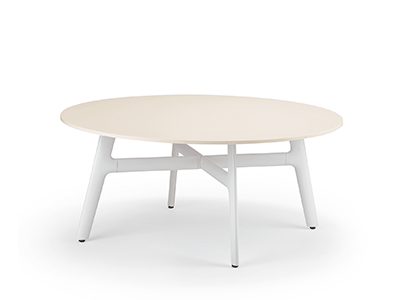 シーX コーヒーテーブルφ110/ホワイト+ホワイト