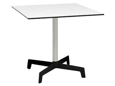 スプートニクテーブル70×70／ホワイト天板＋ブラックベース