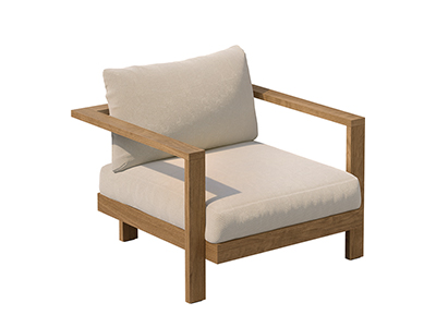 ピュア ソファチークアームチェア93