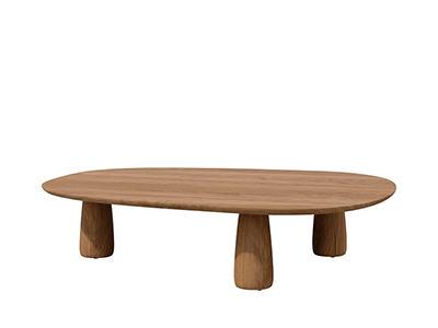 デューンズラージサイドテーブル140ｘ32／チーク